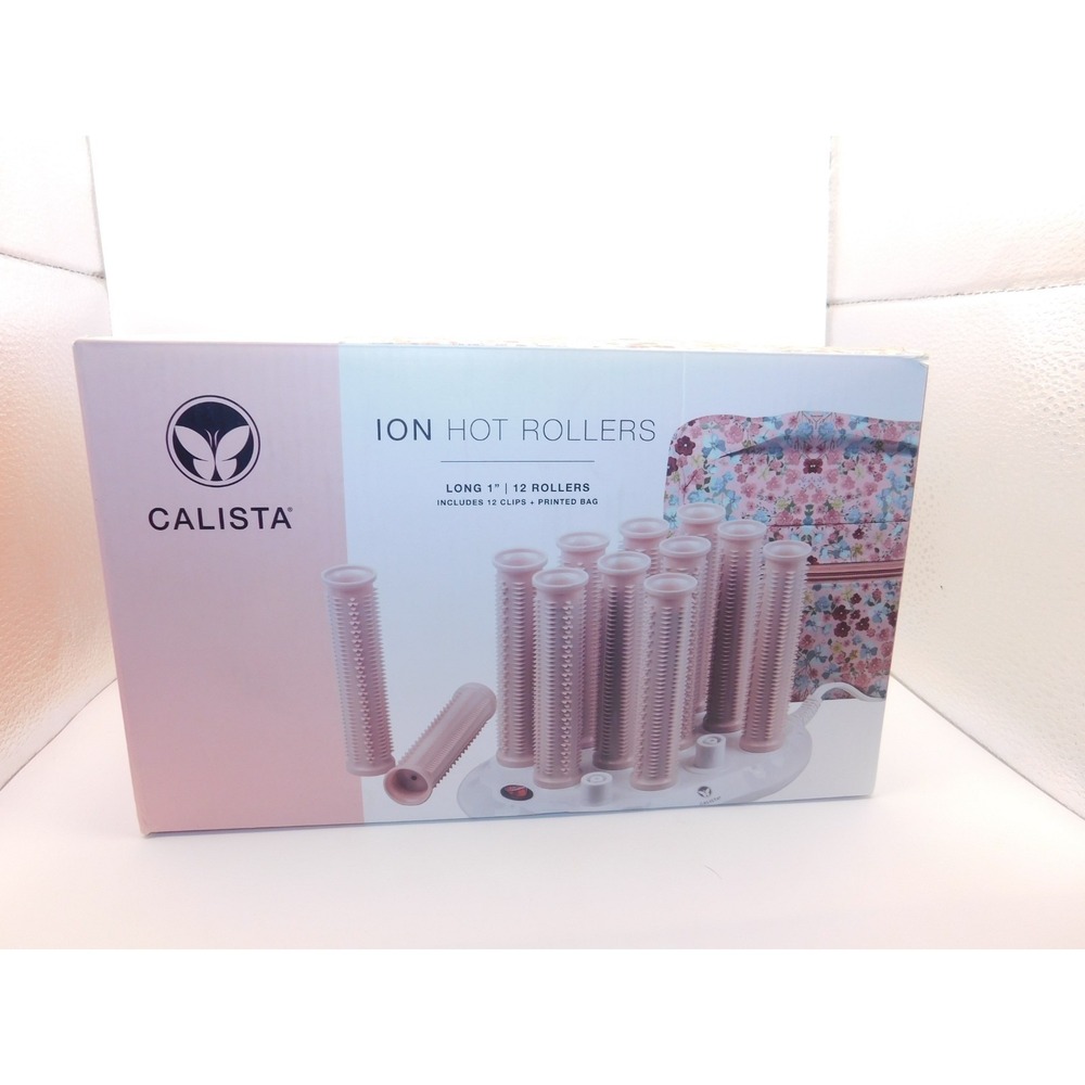 Calista Ion Hot Rollers for Long Hair 1" Includes 12 Clips+Bag